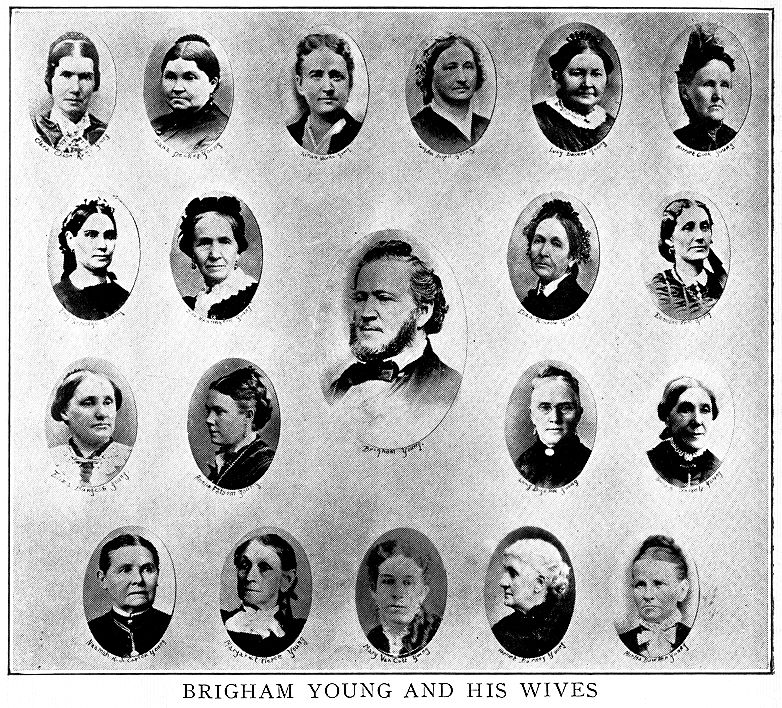 [Brigham with some of his wives]